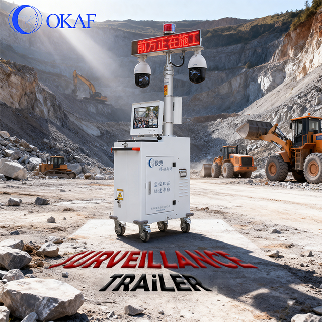 Security Trailer Console Screen Off-grid Camera DC12V 24V Surveillance HD 1080P AI Face Recognition Night Vision Portable Field