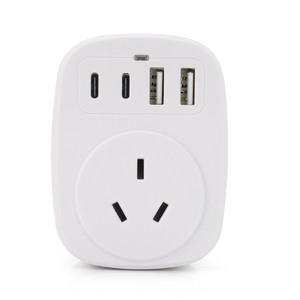 Adaptateur de voyage AU EU 4USB (2 USB-C) Australie Prise européenne Prise Europe pour Allemagne Espagne France <span class=keywords><strong>Pays</strong></span>-<span class=keywords><strong>Bas</strong></span>-Type E/F 10A - Product Image 4