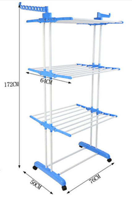 Hotsale Multi-Layer Movable Clothes Drying Rack - Foldable