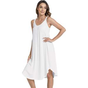 Camisón sin mangas de viscosa de bambú personalizado para mujer, suave, tipo slip, elegante, de lujo. - Product Image 2