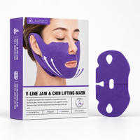 Masque Hydrogel Nuit V-Line Effet Menton Affiné au Retinol, Panthénol et Extrait de Pois Papillon – Soin Visage PM pour une Ligne de Menton Définie – Cosmétiques Marque Blanche