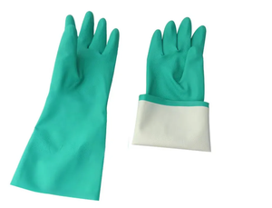 Gants résistants à l'huile, aux acides et aux alcalis au prix d'usine, protection, gants de protection en nitrile vert, gants industriels - Product Image 4
