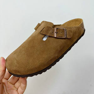 Birken London Pantoufles en cuir de vachette Sandales orthopédiques en liège pour femmes hommes Anti-glissant Caractéristique Semelle intérieure en liège pour les saisons printemps et été - Product Image 6