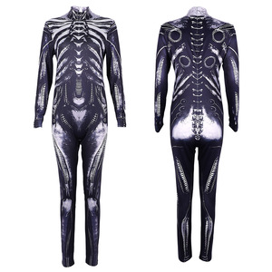Costume de cosplay squelette, combinaison intégrale, costume de jeu de rôle pour fête d'Halloween, taille adulte, matière polyester - Product Image 4