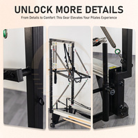 Tour de Pilates portable Emax en alliage d'aluminium, pliable, durable, avec ressorts réglables, pour la maison, la salle de sport et l'entraînement corporel 5
