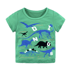 Summer Kids Tales Factory Wholesale Boys' Short Sleeve T-Shirt Casual O-Neck Collar Children's Top Base Shirt - Product Image 2