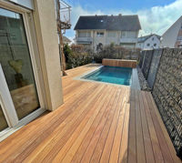 Planches de terrasse d'hôtel Sea Resort Planche de Cumaru brésilienne Pont en bois véritable
