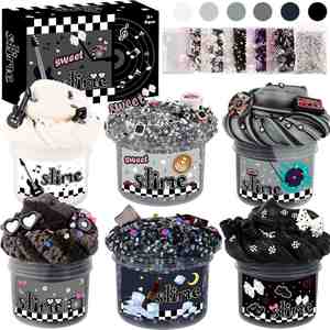 Educational Punk <b>Slime</b> Making Set Soft Stretchy Sparkly Textures Decorative Beads Creative Party Toy Wholesale - Product Image 1
