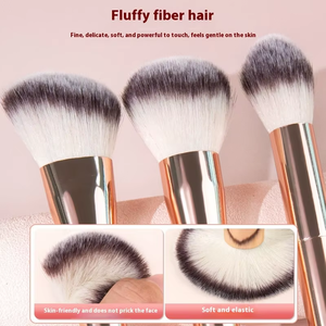 <span class=keywords><strong>Brocha</strong></span> de Maquillaje Doble de Doble Punta con Mango Metálico, <span class=keywords><strong>Base</strong></span> de Aluminio sin Costuras, Diseño Oculto, <span class=keywords><strong>para</strong></span> Corrector, <span class=keywords><strong>Base</strong></span>, Contorno y Colorete - Product Image 3