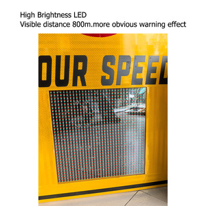 Señal de Tráfico LED Solar Impermeable para Exteriores, Personalizable, con Radar de Velocidad, Portátil, Venta Directa de Fábrica en Guangdong, <span class=keywords><strong>ECOSOLAR</strong></span> - Product Image 2