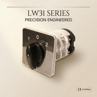 Interrupteur rotatif en plastique LW31 15A, 8 positions, 5 commutateurs pour machine à souder, montage sur panneau, AC/DC universel, IEC60947