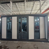 Conteneur mobile pliable à double aile de 20 pieds à faible coût, prêt à l'emploi pour magasin/bureau/hôtel, modulaire et détachable