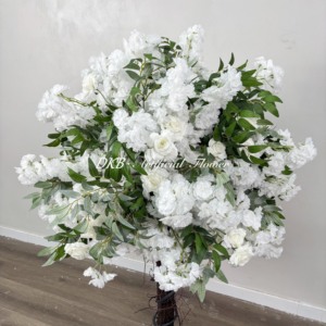 Boule de fleurs artificielles centres de table pour mariage pivoines roses grande boule de fleurs blanche pour la décoration de mariage - Product Image 4