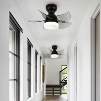 Ventilateur de plafond LED moderne avec télécommande, 6 vitesses, pales en acrylique de 16 pouces, moteur DC 36W, support OEM/ODM