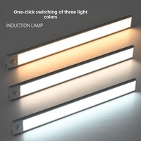 Lampe de nuit moderne rechargeable en aluminium de 80 cm, sans fil, magnétique, pour cuisine, placard, éclairage LED avec détecteur de mouvement