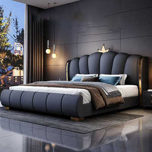 Modern Fashion Design Fabric or Leather Iron Feet <strong>Bed</strong> Hotel <strong>Tv</strong> <strong>Beds</strong> Queen King Size Wood Frame Upholstered <strong>Beds</strong> - Product Image 2