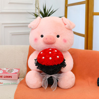 Boneka Babi Lucu Kartun Besar untuk Hari Valentine dengan Isian Kapas PP OEM/ODM Hadiah Anak untuk Perempuan Dekorasi Tempat Tidur Pernikahan