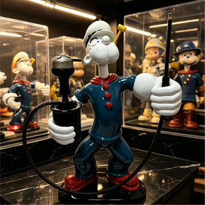Chicha Popeye peinte en résine de 75 cm, ensemble de chicha arabe, nouveau design, chicha portable, stylo chicha en stock - Product Image 5