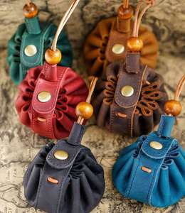 Genuine Leather Key Chain PurseCrazy Horse Handmade HighEnd Small Wallet Suitable for All Ages - Product Image 2