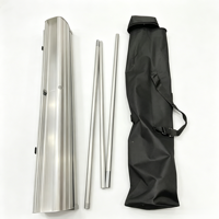 Bannière enroulable de luxe standard portable 85x200 en aluminium avec logo et support