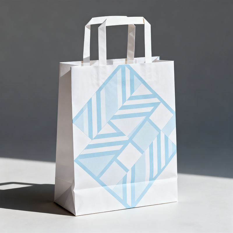 250gsm Eco-Friendly Kraft Paper UV Printed Custom Logo Supermarket Luxury Shopper Bag for Boutique