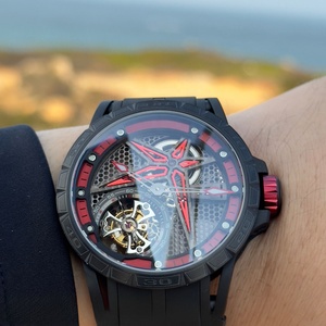 นาฬิกาข้อมือผู้ชายคุณภาพสูง 45 มม. รุ่นหรูหรา Tourbillon 0817 ซีรีส์ลำลอง สปอร์ต เครื่องกล แฟชั่น โครงสร้างโปร่งแสง เรืองแสง - Product Image 1