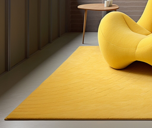 Tapis en laine touffeté à la main riche jaune Design moderne abstrait doux pour bureau à domicile salon chambre d'enfants 4*6 5 * tailles haute pile - Product Image 4