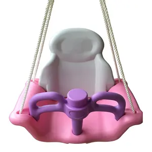 Balançoire pour tout-petits enfants d'intérieur corde ronde suspendue réglable remplacement de siège de balançoire de jardin en plastique coloré