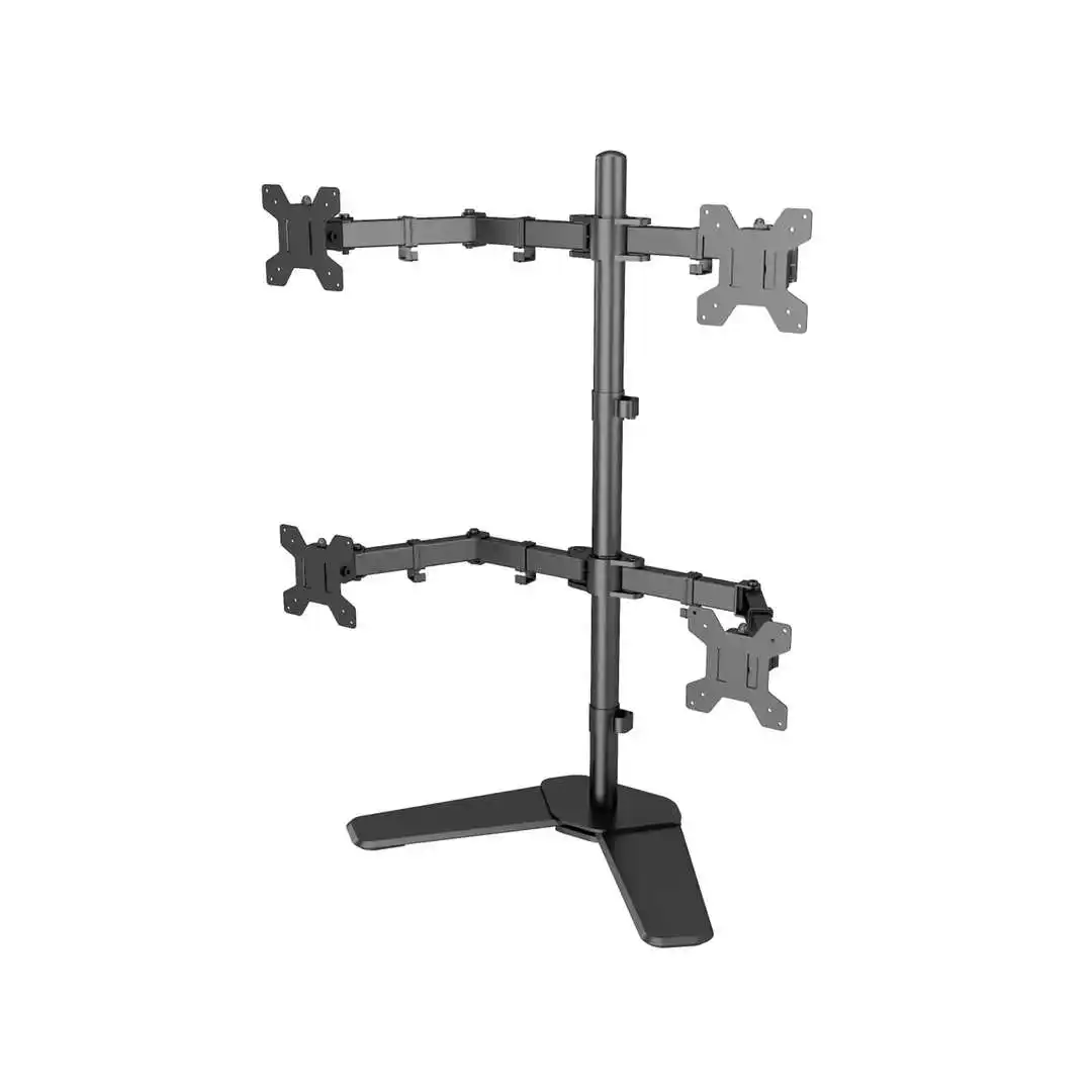 Four Arm Monitor Stand Moun Adjustable With 360 Swivel Rotation and 90 Tilt For 13"-27" Computer Screen