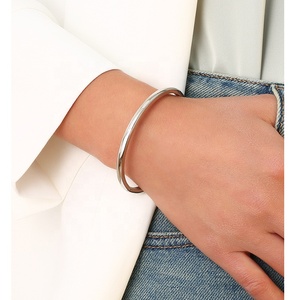 Fournitures de fabrication de luxe en acier inoxydable plaqué or 18k, bracelet à manchette ouverte, hypoallergénique, imperméable, bijoux Non ternissants - Product Image 3