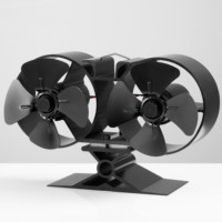 Lianliang — poêle à double moteur pour l'intérieur, brûleur de bois, 8 lames, ventilateur silencieux à double tête, poêle à chaleur
