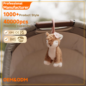 Jouets suspendus pour bébé en peluche mignonne en forme de faon, hochets doux en forme d'animaux en peluche, cadeau idéal pour nouveau-né, fête prénatale pour filles et garçons - Product Image 5