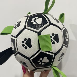 Jouet de football pour chien en PU, pour l'exercice interactif et le plaisir des animaux de compagnie, avec sangles, ballon de chasse - Product Image 4