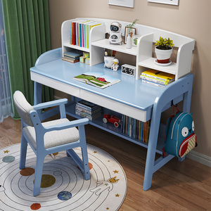 Trẻ Em Của Hiện Đại Nghiên Cứu Bàn Ghế Đặt Nhà Phòng Ngủ Có Thể Điều Chỉnh Chiều Cao Rắn Gỗ Kệ Sách Trường Tiểu Học Đồ Nội Thất Nhà - Product Image 3