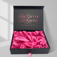Boîtes à perruques de luxe en satin avec insert en ruban, emballages cadeaux pour perruques, emballages pour cheveux, vente en gros, personnalisables