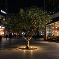 Arbre d'olivier artificiel haut de gamme en soie, personnalisé, grand format, décoratif, forgé, en pot, avec fleurs, en soie de qualité supérieure