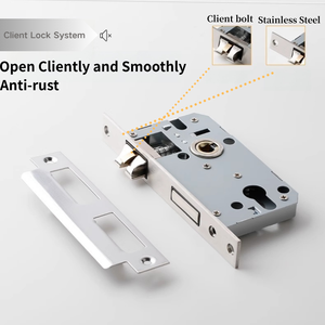 Khóa cửa tay nắm gỗ đen chống trộm, mở khóa bằng chìa khóa, giảm tiếng ồn, chất liệu hợp kim nhôm, dành cho phòng ngủ, phòng tắm, trong nhà, sản xuất trực tiếp từ nhà máy - Product Image 3