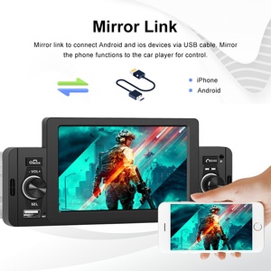 (EU Cổ Phiếu) Podofo 5 Inch 1 DIN Xe Đài Phát Thanh Carplay & Android Auto Car Stereo Autoradio Xe MP5 Máy Nghe Nhạc FM USB Sạc Nhanh Đầu Đơn Vị - Product Image 4