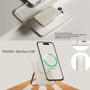 Portable 10000Mah Pd 22.5W Mini Power Bank Fast <b>Charging</b> Usb With Wireless Stand and Holder Display Features - Product Image 2