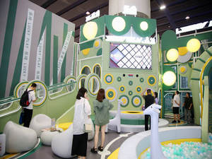 Gran oferta, equipo de patio interior comercial para niños pequeños, <span class=keywords><strong>jungla</strong></span> forestal con piscina de <span class=keywords><strong>bolas</strong></span> y tobogán - Product Image 3