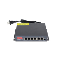 Switch PoE LingShi para Puente AP Inalámbrico con 4 Puertos POE + 2 Puertos de Enlace Ascendente, Capacidad de Switch de 100 Mbps y 1.5 Gbps, QoS, Apilable, Montaje en Rack