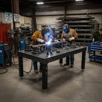 Nouvelle table de soudage industrielle Langtuo 3D, plateforme en acier, réglable, modulaire, robuste, sans électricité