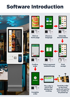 Kiosque de paiement auto-commandé personnalisé de 21.5 pouces au sol Station service de restaurant Système de point de vente Paiement par carte de crédit SDK