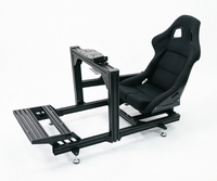 Cockpit de simulation de course en aluminium 4080 personnalisable OEM avec siège réglable et support de pédale – Kit de simulateur de conduite VR DIY