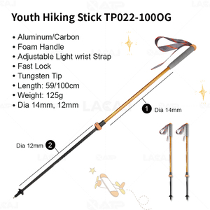 ไม้เท้าอลูมิเนียมแบบยืดหดได้สำหรับเยาวชนปรับแต่งได้ตามต้องการ - Product Image 2