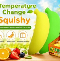 Jouet anti-stress créatif en forme de banane rebondissante à presser, changeant de couleur, pour enfants, décompression - Vente en gros