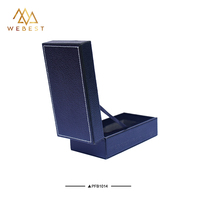 Webest Boîte de parfum en cuir de luxe à impression personnalisée Bouteille Boîte de parfum violette Emballage de parfum