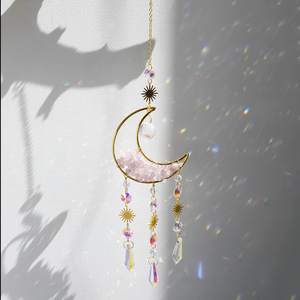 Suncatcher kristal ay güneş yakalayıcı rüya yakalayıcılar kristaller gökkuşağı yapımcısı şifa ametist güneş yakalayıcılar bahçe dekoru - Product Image 4