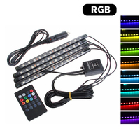 Lumière ambiante pour pieds de voiture à LED avec allume-cigare USB, contrôle musical par application, lumières décoratives d'ambiance RGB pour l'intérieur de la voiture