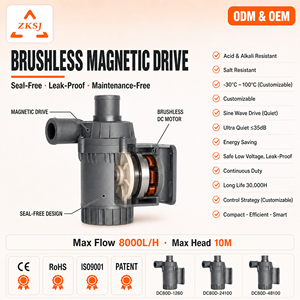 ปั๊มน้ำเพิ่มแรงดัน ZKSJ จากโรงงานโดยตรง DC 12V 24V 48V 8000 ลิตร/ชม. ระยะส่ง 10 เมตร สำหรับสระว่ายน้ำ สปา และระบบทำความร้อน - Product Image 1